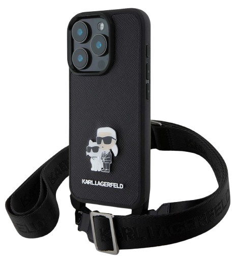 KARL LAGERFELD CARCASA K&C CROSSBODY IPHONE 16 PRO NEGRO