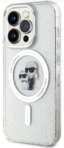 [KLHMP15LHGKCNOT] KARL LAGERFELD CARCASA MAGSAFE IML KC GLITTER IPHONE 15 PRO