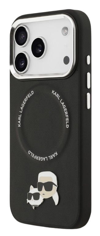 [KLHMP17LPSMLRKCK] KARL LAGERFELD CARCASA MAGSAFE K&C PINS IPHONE 17 PRO NEGRO