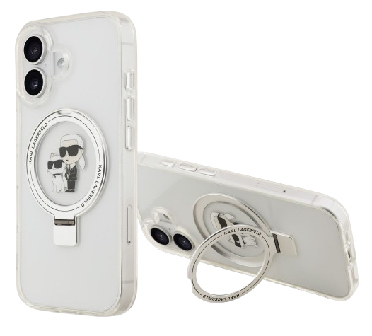 [KLHMP17SHMRSKCH] KARL LAGERFELD CARCASA MAGSAFE RINGSTAND IPHONE 17 BLANCO