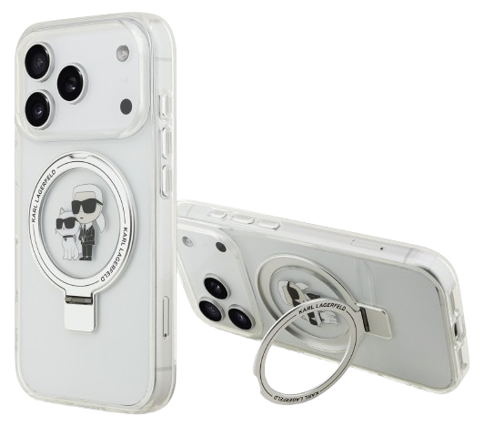 [KLHMP17LHMRSKCH] KARL LAGERFELD CARCASA MAGSAFE RINGSTAND KC IPHONE 17 PRO BLANCO