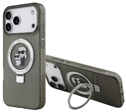 [KLHMP17XHMRSKCK] KARL LAGERFELD CARCASA MAGSAFE RINGSTAND KC IPHONE 17 PRO MAX NEGRO