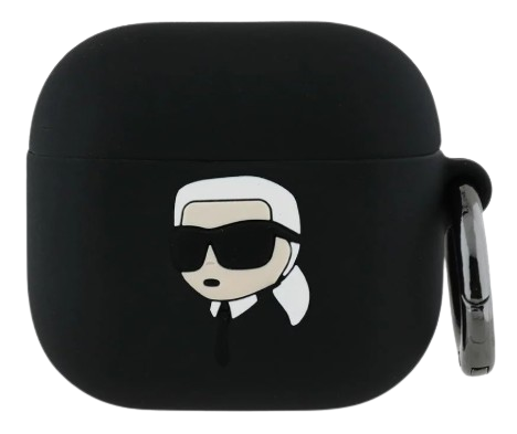[KLA4RUNIKK] KARL LAGERFELD FUNDA SILICONA 3D NFT AIRPODS 4 NEGRO