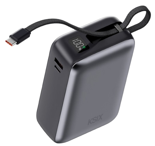 [BPB30PD65INTG] KSIX BATERIA AUXILIAR 30000mAh / PD 65W / CABLE USBc