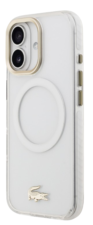 [LCHMP17SUFWAH] LACOSTE CARCASA MAGSAFE SHOCKPROOF IPHONE 17 DORADO/BLANCO