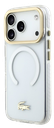 LACOSTE CARCASA MAGSAFE SHOCKPROOF IPHONE 17 PRO DORADO/BLANCO