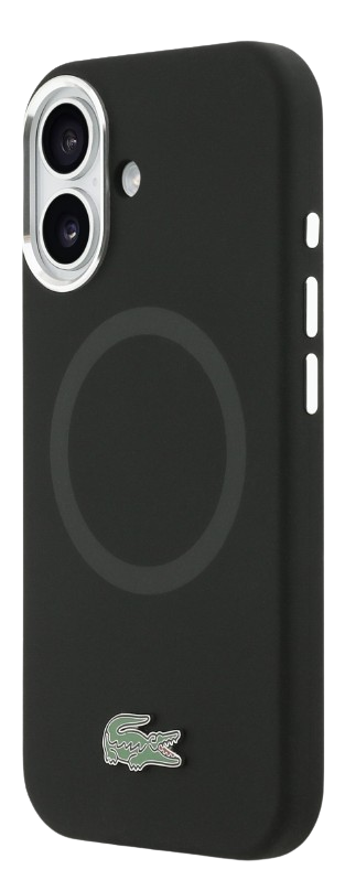 [LCHMP17SSLAK] LACOSTE CARCASA MAGSAFE SILICONE CROC IPHONE 17 NEGRO