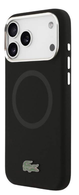 [LCHMP17XSLAK] LACOSTE CARCASA MAGSAFE SILICONE CROC IPHONE 17 PRO MAX NEGRO