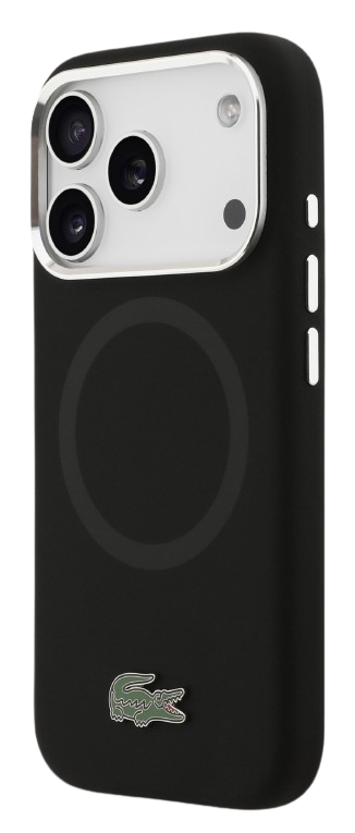 [LCHMP17LSLAK] LACOSTE CARCASA MAGSAFE SILICONE CROC IPHONE 17 PRO NEGRO