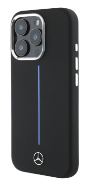 MERCEDES BENZ CARCASA MAGSAFE SILICONE STRIPE IPHONE 16 NEGRO