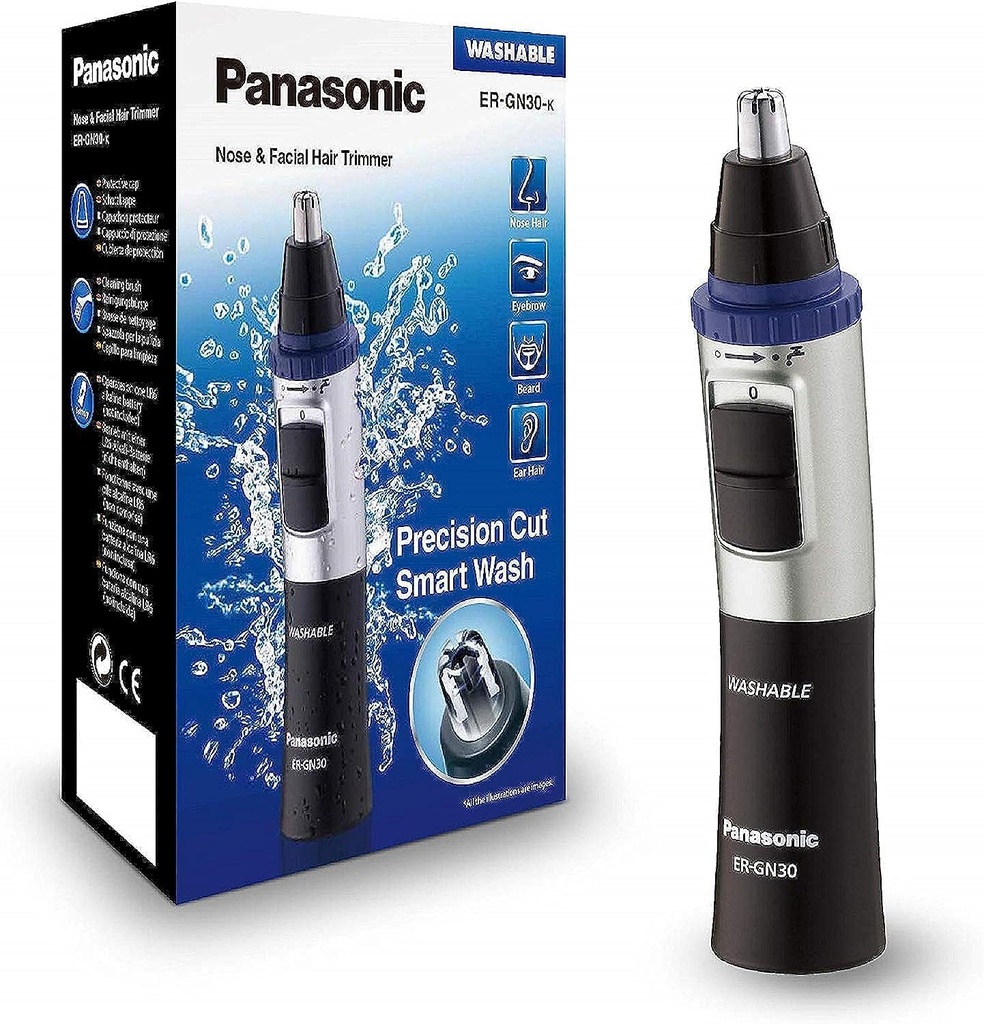 PANASONIC PERFILADOR DE NARIZ/CEJAS/OREJAS LAVABLE A PILAS/ 2 ACCESORIOS
