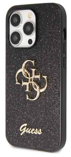 GUESS CARCASA GLITTER 4G IPHONE 13 NEGRO