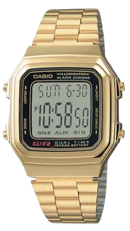 CASIO RELOJ A-178WGA-1A ILLUMINATOR RETRO DORADO
