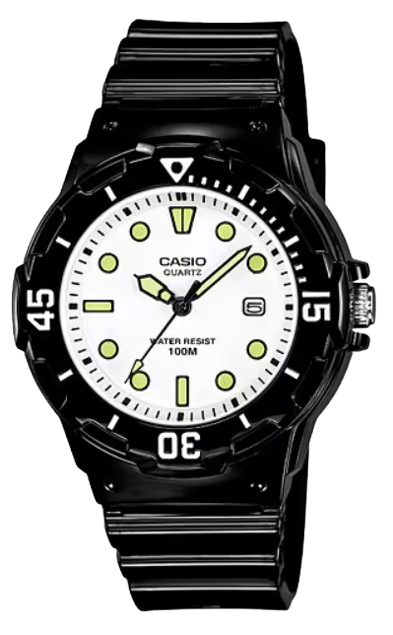 [LRW200H7E1] CASIO RELOJ LRW-200H-7E1 ESFERA BLANCA / CORREA NEGRA