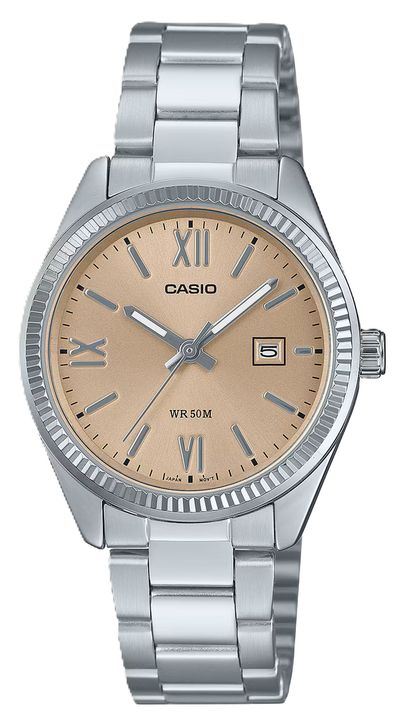 [LTP1302DD4A2] CASIO RELOJ LTP-1302DD-4A2 ESFERA MELOCOTON / ACERO
