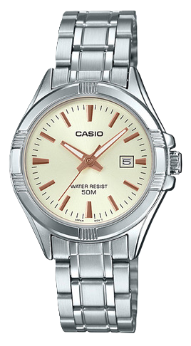 CASIO RELOJ LTP-1308D-9AVDF ESFERA BLANCA / CORREA ACERO