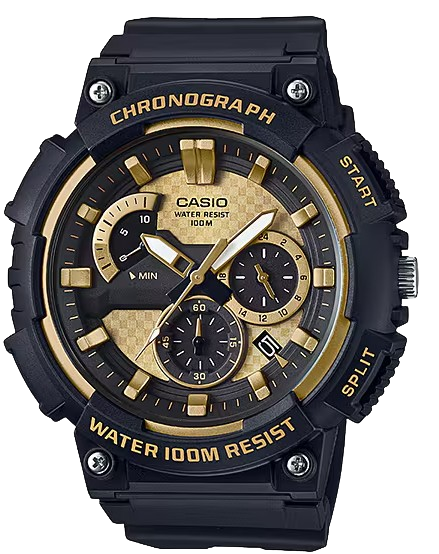 CASIO RELOJ MCW-200H-9A AZUL MARINO / ESFERA DORADA