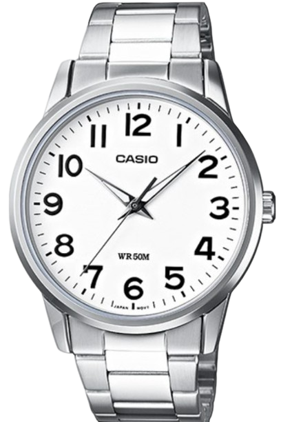 [MTP1303D7B] CASIO RELOJ MTP-1303D-7B ESFERA BLANCA CORREA ACERO