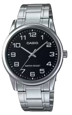 [MTPV001D1B] CASIO RELOJ MTP-V001D-1B ESFERA NEGRA / ACERO