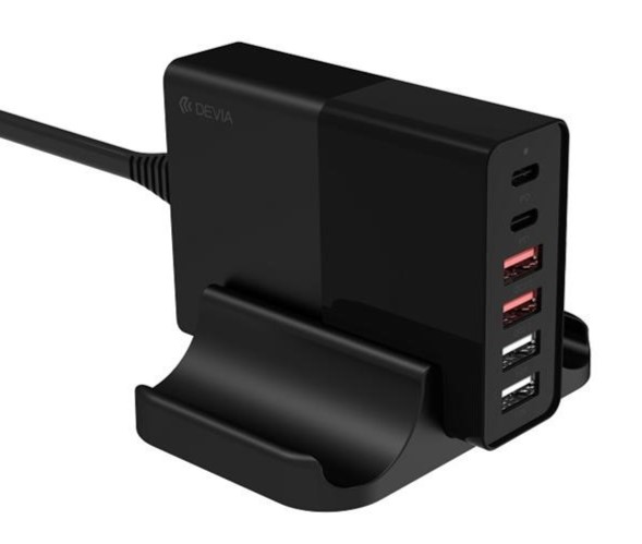 DEVIA  CARGADOR MULTIPUERTO 6 SALIDAS 80W