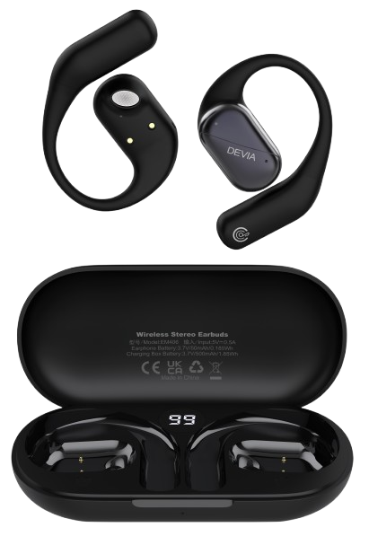 DEVIA AURICULAR BLUETOOTH OWS LITE1 NEGRO