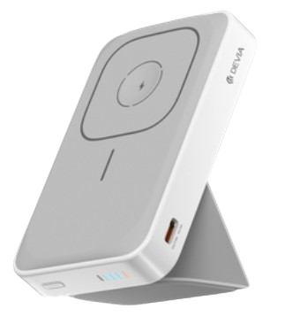 [DSTESSPD3N1W 6938595395772] DEVIA BATERIA AUXILIAR MAGNETICA CON SOPORTE 3 EN 1 10000mAh BLANCO