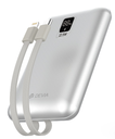 DEVIA BATERIA AUXILIAR MINI 10000mAh 22,5W + 2 CABLES PLATA