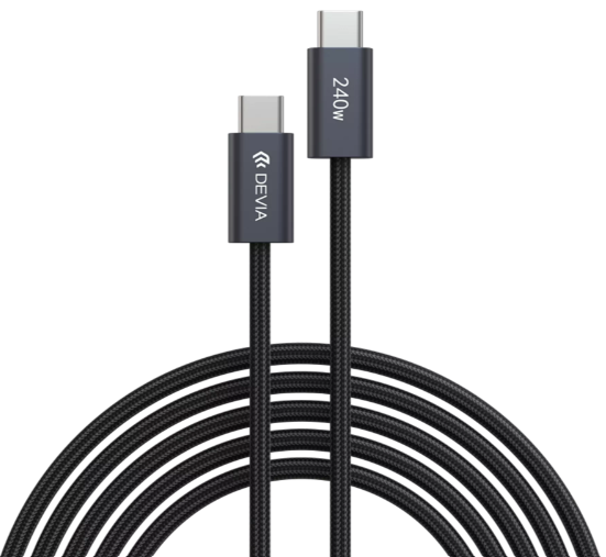[DSTCETCC240BK] DEVIA CABLE EXTREME TIPO C - TIPO C PD 240w 2M