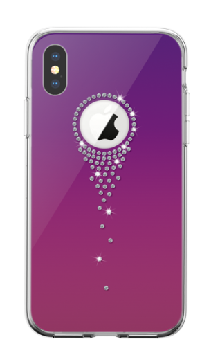 [DSTATIPXSL] DEVIA CARCASA ANGEL TEARS SWAROVSKI IPHONE X/XS LILA
