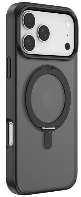 [DSTEMRIP17PBK] DEVIA CARCASA MAGNETIC SOPORTE GIRATORIO IPHONE 17 PRO NEGRO