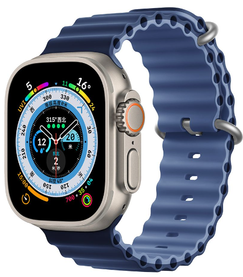 DEVIA CORREA SILICONE TWO-TONE SPORT6 APPLE WATCH 42/44/45/49mm AZUL