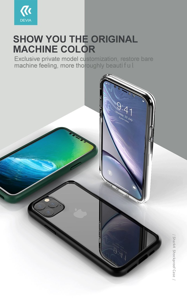 DEVIA Carcasa SHARK4 IPhone 11 PRO MAX TRANSPARENTE