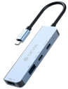 DEVIA HUB 4 EN 1 TIPO C USBx2/ PD 100W/ USB TIPO C v2 GRIS