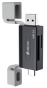 DEVIA LECTOR DE TARJETA USB/USB-C 3.0 NEGRO