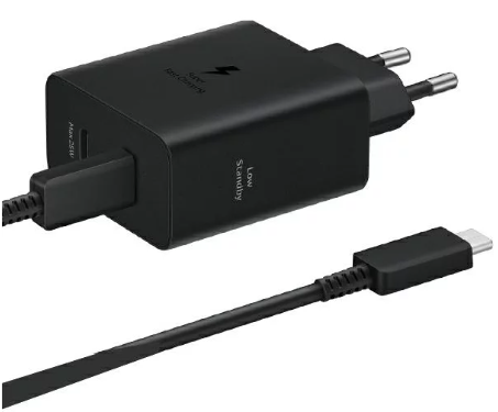 SAMSUNG CARGADOR PD 50W + USB-C/USB-C CABLE 5A NEGRO