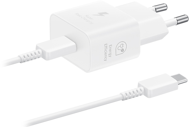 SAMSUNG CARGADOR TIPO C 25w + CABLE BLANCO