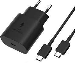 SAMSUNG CARGADOR TIPO C 25w + CABLE NEGRO