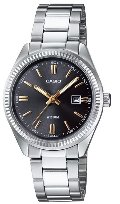 [LTP1302D1A2] CASIO RELOJ LTP-1302D-1A2 PLATA / NEGRO