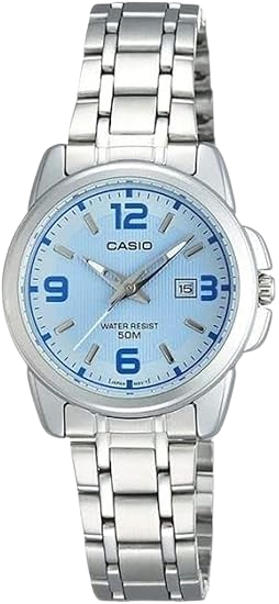 CASIO RELOJ LTP-1314D-2A ESFERA AZUL / ACERO