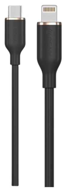 DEVIA CABLE JELLY USBc - LIGHTNING NEGRO