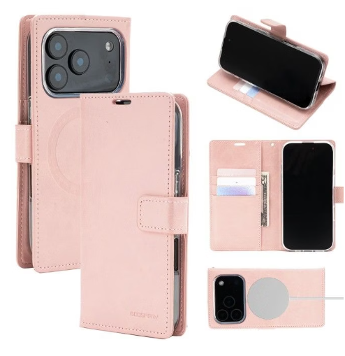GOOSPERY FUNDA MAGSAFE BLUEMOON DAIRY IPHONE 17 PRO ORO ROSA