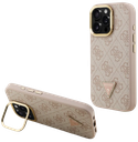 GUESS CARCASA MAGSAFE TRIANGLE 4G SOPORTE CAMARA IPHONE 15 PRO ROSA