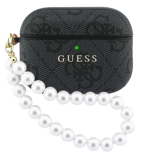 [GUAP3P4E4PSK] GUESS FUNDA PEARL STRAP 4G AIRPODS PRO 3 NEGRO