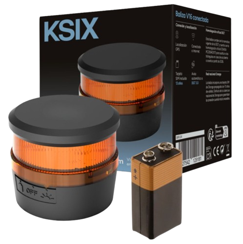 [BXFL04] KSIX BALIZA V16 SOS HOMOLOGADA / ALTA MATRICULA / SIM INCLUIDA HASTA 2038