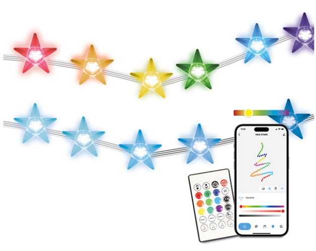 [BXLEDST5MST] KSIX TIRAS LED ESTRELLAS RGB 5M 12W