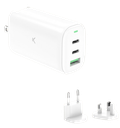 KSIX CARGADOR REDTRAVEL 2XUSB-C 1XESB 65W GAN EU/UK BLANCO