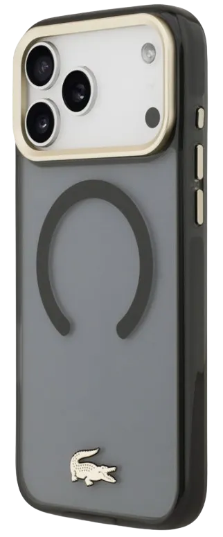 [LCHMP17XUFWAK] LACOSTE CARCASA MAGSAFE SHOCKPROOF IPHONE 17 PRO MAX DORADO/NEGRO