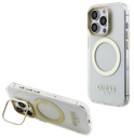 GUESS CARCASA MAGSAFE SOPORTE CAMARA IPHONE 15 PRO DORADO