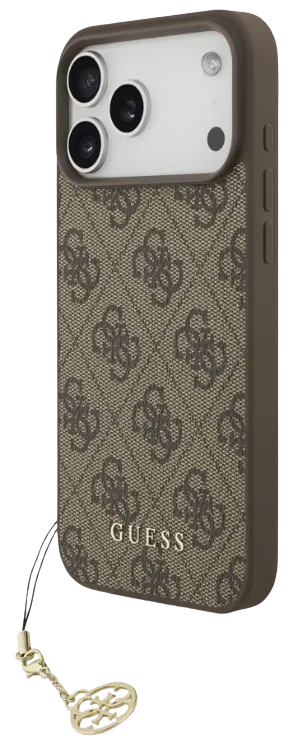 [GUHMP17XGF4GCW] GUESS CARCASA MAGSAFE 4G CHARM IPHONE 17 PRO MAX MARRON