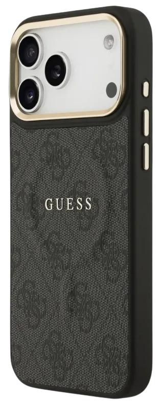 [GUHMP17XP4MSEGCK] GUESS CARCASA MAGSAFE RING 4G IPHONE 17 PRO MAX GRIS